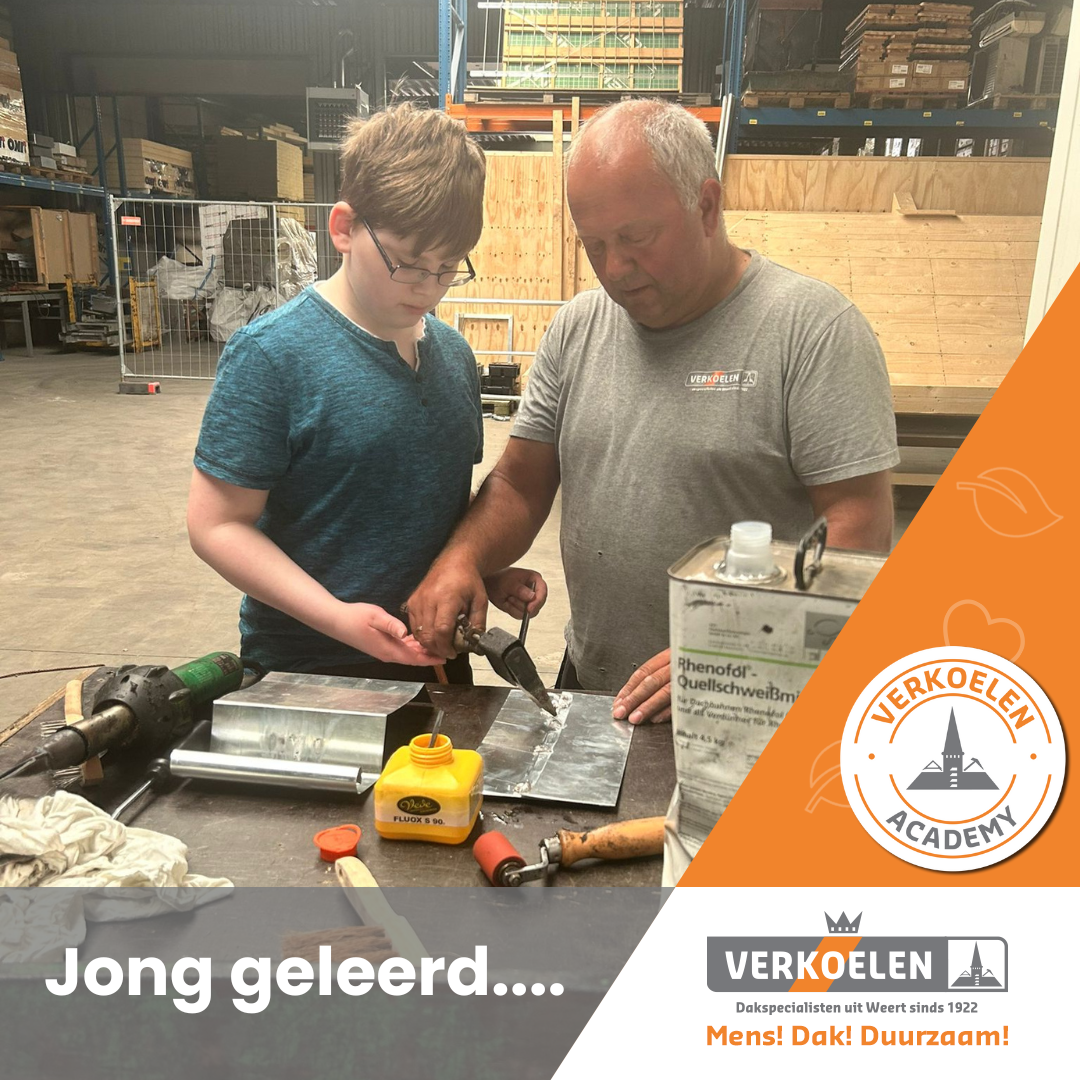 Widdonck leerlingen oriënteren zich in het dakdekkersvak